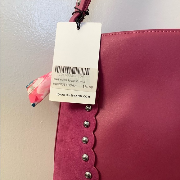 Barbie Pink Joanel Pixie Hobo Crossbody Bag Fuchsia NWT - Picture 8 of 9